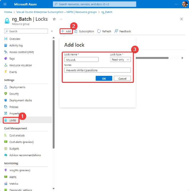 Azure Resource Lock
